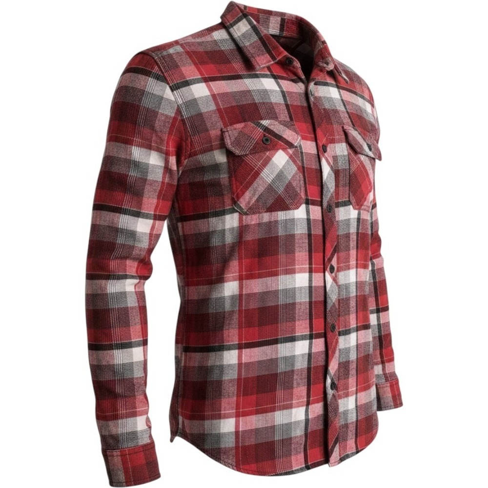 O'Neill red, white black plaid long-sleeve flannel shirt surfer skater L grundge